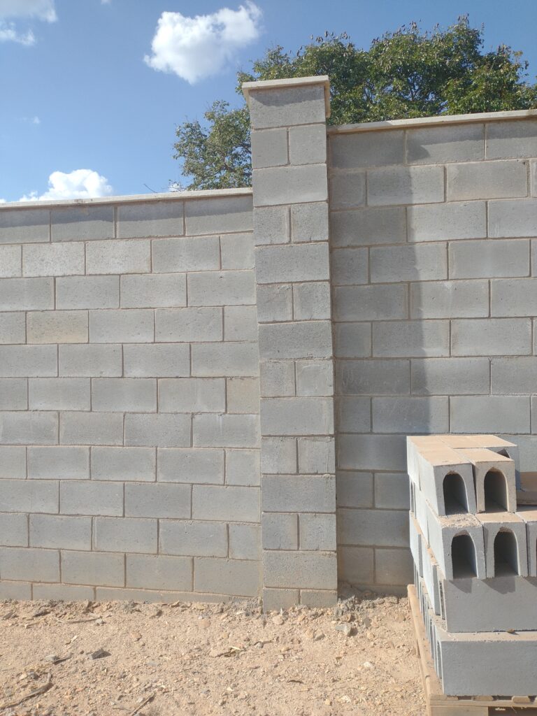muros de blocos de concreto para grandes areas