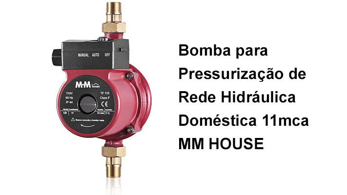 Aumente a pressão da água com uma bomba para pressurização de rede hidraulica marca house